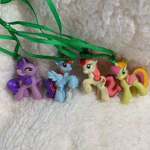 Set of 4 My Little Pony Christmas Ornaments